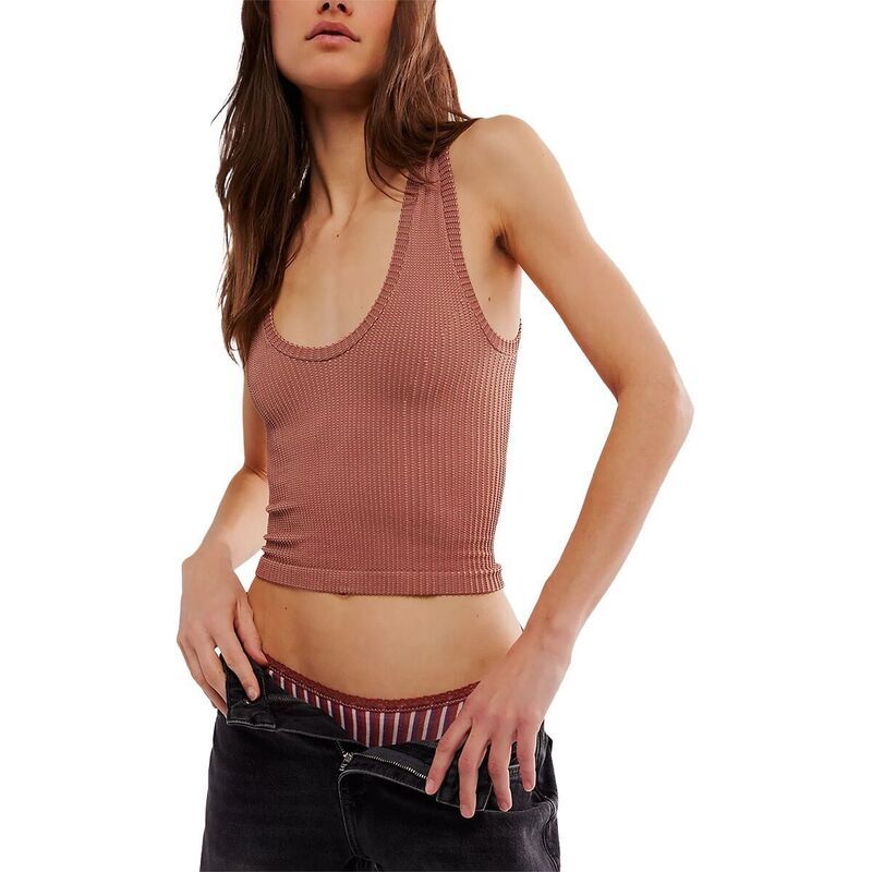 フリーピープル レディース トップス タンクトップ Free People Clean Slate Smls Tank Top Womens Winter Pear スレート