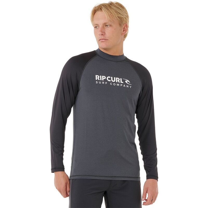 リップカール メンズ トップス シャツ 長袖 Rip Curl Shock UPF LongSleeve Rashguard Mens Black Marle ブラック