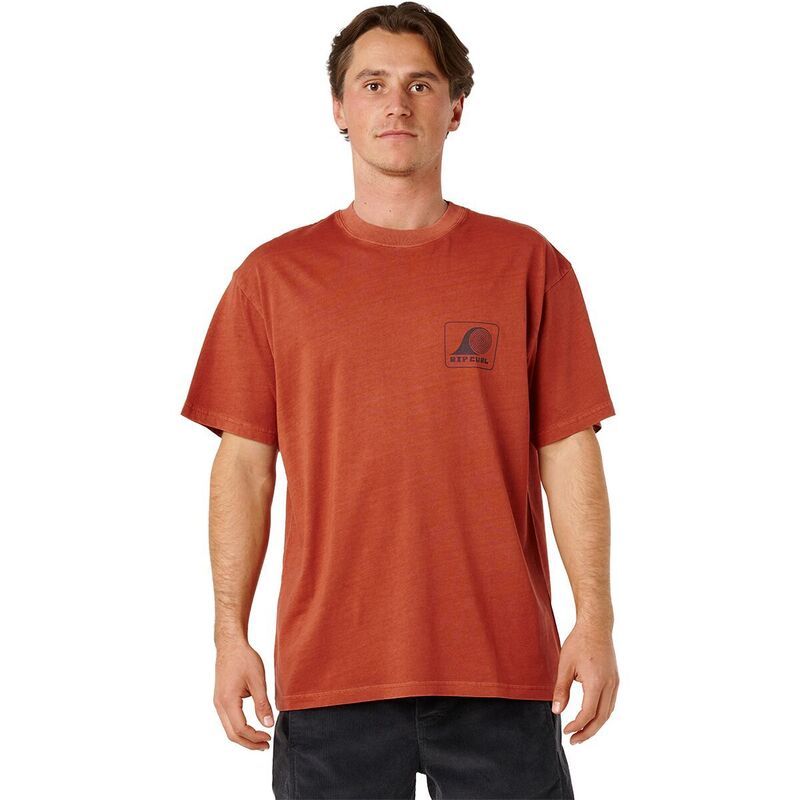 リップカール メンズ トップス Tシャツ Rip Curl Artist of the Sun Rolling Wave TShirt Mens Baked Clay