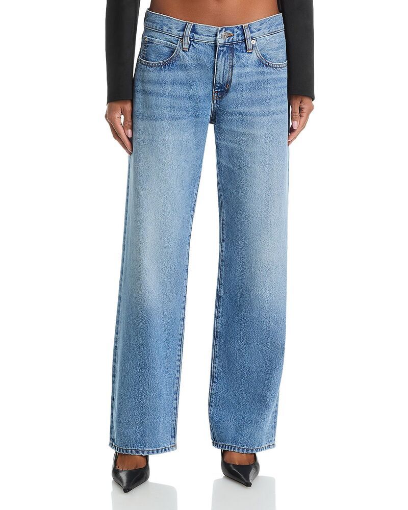 フレーム レディース ボトムス デニムパンツ ストレート ローライズ ジーンズ FRAME The Lowkey Low Rise Straight Leg Jeans in Static