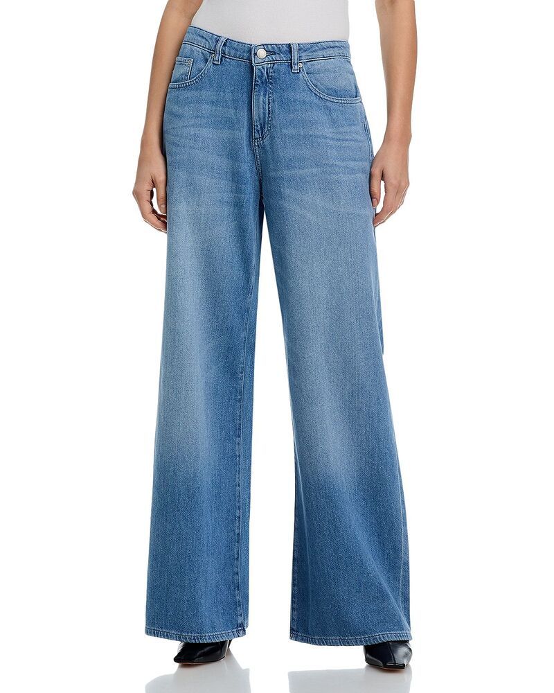 ディーエル 1961 レディース ボトムス デニムパンツ ワイドレッグ ローライズ ジーンズ DL1961 Alex Low Rise Baggy Wide Leg Jeans in Riverbank
