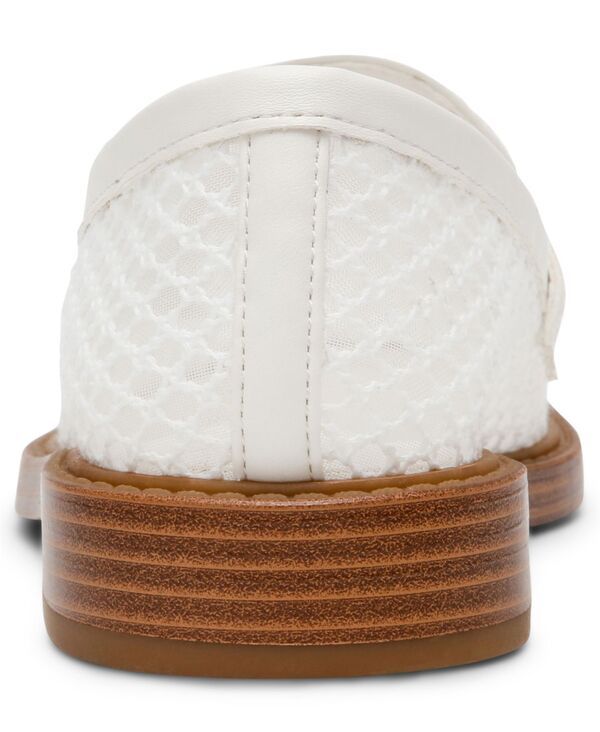 スティーブ マデン レディース シューズ スリッポン・ローファー メッシュ ヒール Steve Madden Womens Madison Mesh Block Heeloafer White Mesh ホワイト