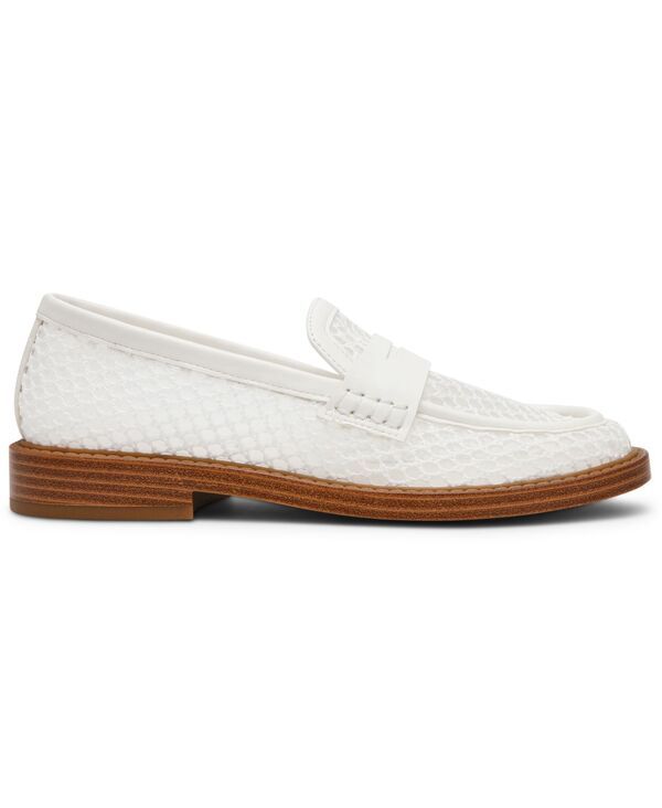 スティーブ マデン レディース シューズ スリッポン・ローファー メッシュ ヒール Steve Madden Womens Madison Mesh Block Heeloafer White Mesh ホワイト