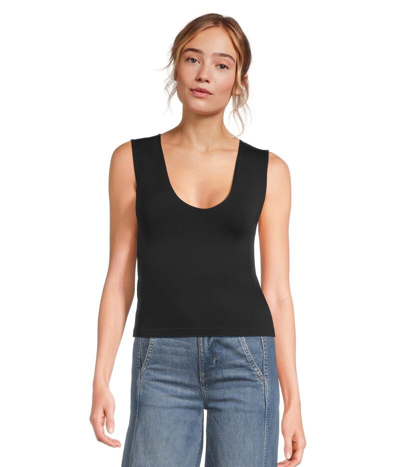 フリーピープル レディース トップス シャツ Free People Clean Lines Muscle Cami Black ブラック