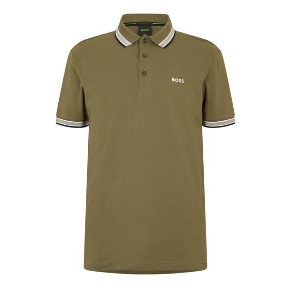 ボス メンズ トップス Tシャツ ポロシャツ コントラスト Boss Mens BOSS GREEN Paddy Polo Shirt with Contrastippingreen 320 グリーン