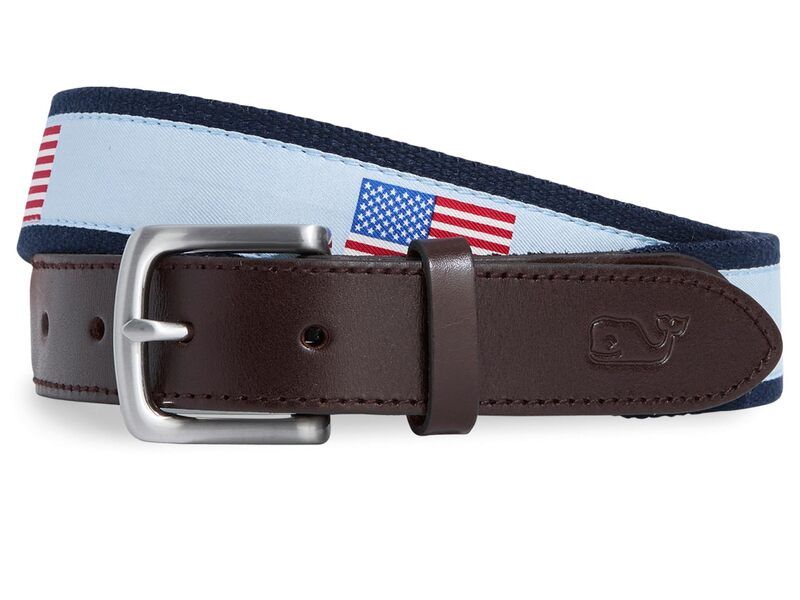 ヴァインヤードヴァインズ メンズ アクセサリー ベルト Vineyard Vines American Flags Canvas Clubelt Del Mar Blue ブルー