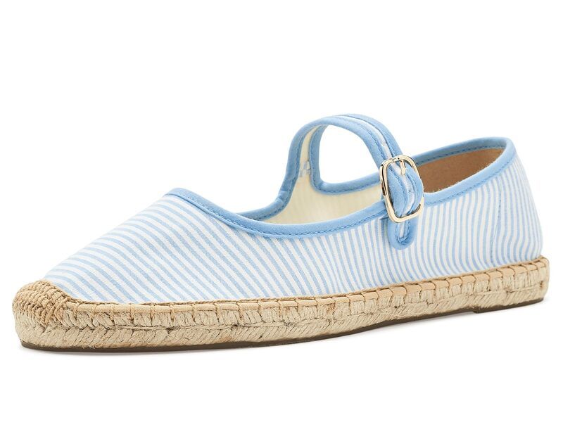 ソルドス レディース シューズ サンダル Soludoseersucker Mary JanespadrilleWo Classic Blue ブルー