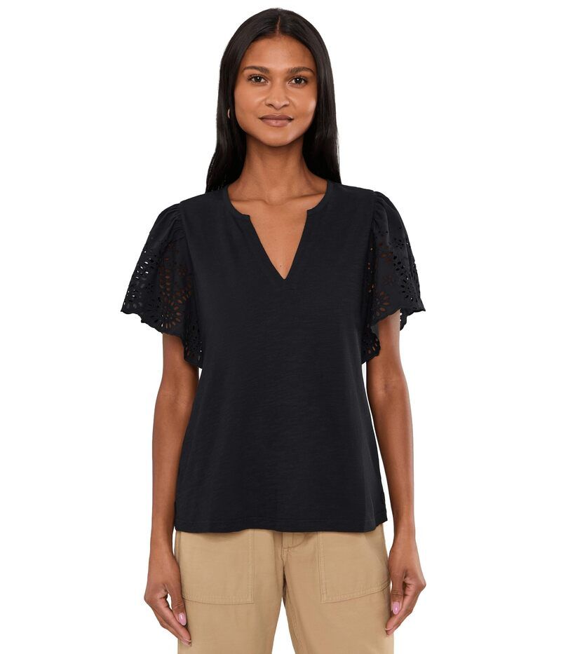 トッミーバハマ レディース トップス シャツ Tommy Bahama Gem Coast Flounced ShiffliWo Black ブラック