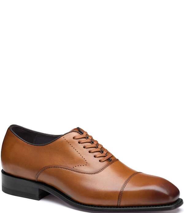 ジョンストンアンドマーフィー メンズ シューズ オックスフォード キャップ レザー Johnston Murphy Mens Ashton Leather Cap Toe Oxfords Tan タン