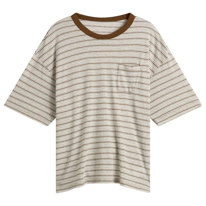ビズビム メンズ トップス Tシャツ Visvimondo Border Stripe TShirt Grey グレー