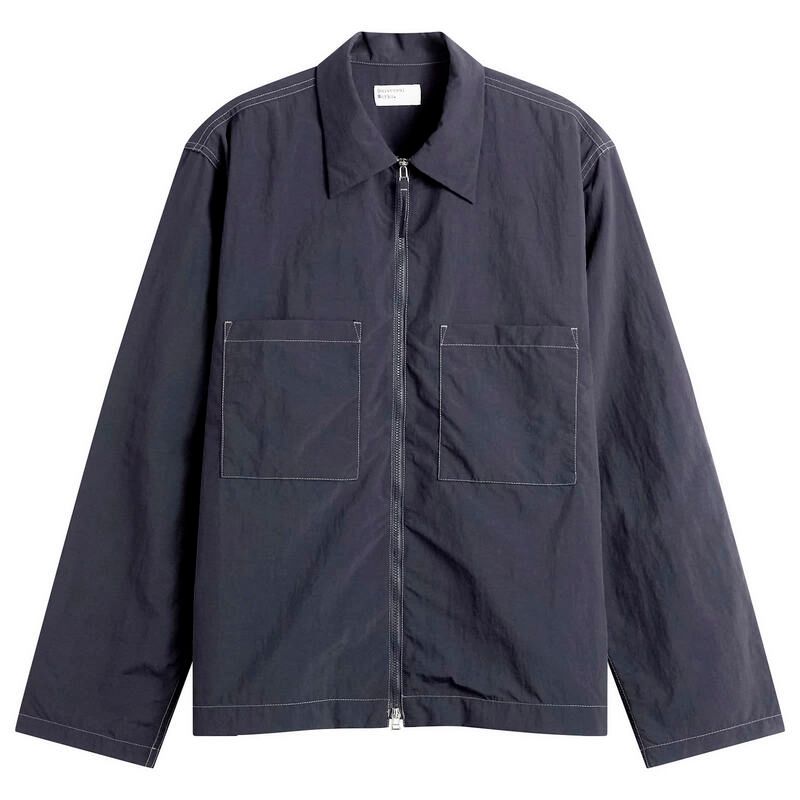 ユニバーサルワークス メンズ アウター ジャケット・ブルゾン ナイロン シャツ Universal Workseo Nylon Zip Too Shirt Jacket Navy ネイビー