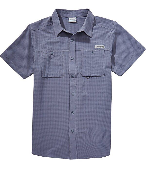 コロンビア メンズ トップス シャツ Columbia PFG Wild Cast Check Vent Short Sleeve Woven Shirt New Moon チェック