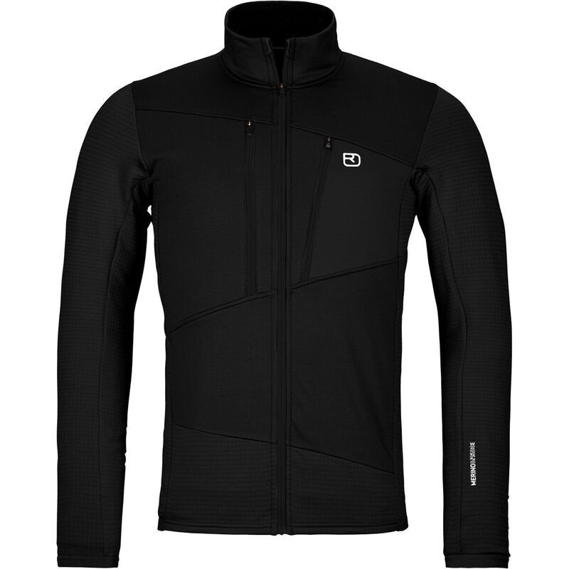 オルトボックス メンズ アウター ジャケット・ブルゾン フリース Ortovox Fleece Grid Jacket Mens Black Raven ブラック