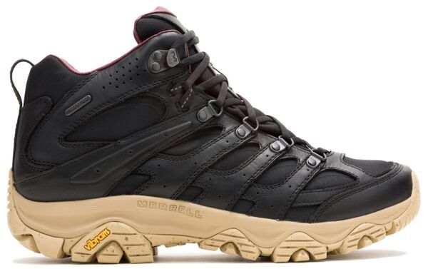 メレル メンズ シューズ ブーツ・レインブーツ レザー Merrell Mens Moab 3 Luxe Leather Mid Waterproof Hiking Boots BlackTan ブラック