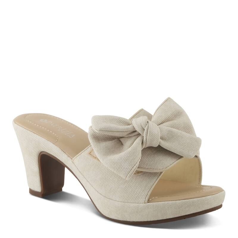 パトリシア レディース シューズ サンダル ヒール Patrizia Norma Jean Womens Bow Accent Higheel Slide Sandals Bone