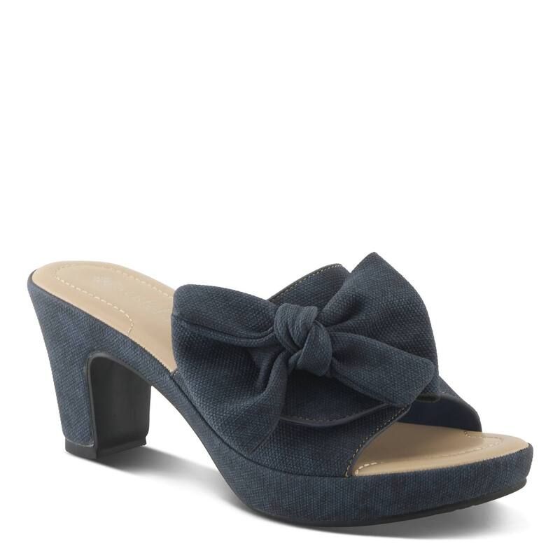 パトリシア レディース シューズ サンダル ヒール Patrizia Norma Jean Womens Bow Accent Higheel Slide Sandals Dark Denim Blue デニム
