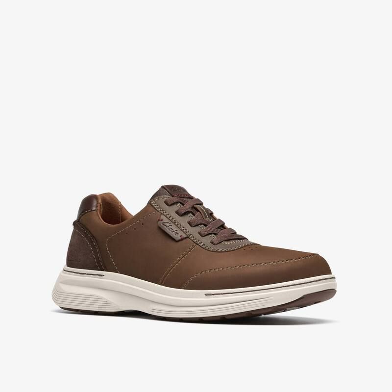 クラークス レディース シューズ スニーカー レース Clarks Craftwellace Mens Casual Sneakers Beeswax Leather