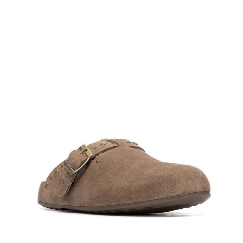 キシタイ レディース シューズ サンダル スエード XTI Womensuede Clog Mule Flats 145121 Beige ベージュ
