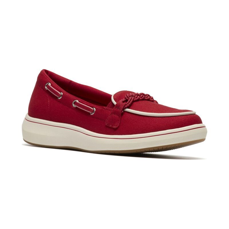 クラークス レディース シューズ Clarks Cloudsteppers BreezeSky Bay WomenslipOn Boat Shoes Cherry