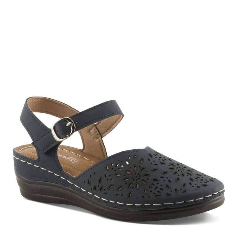 パトリシア レディース シューズ スリッポン・ローファー サンダル アンクル Patrizia Womens Ankle Strap Wedge Sandals Navy ネイビー