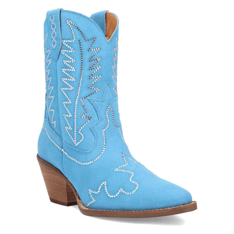 ディンゴ レディース シューズ ブーツ・レインブーツ スエード アンクル Dingo Tiny Pony Womensuede Cowgirl Ankle Boots Blue ブルー