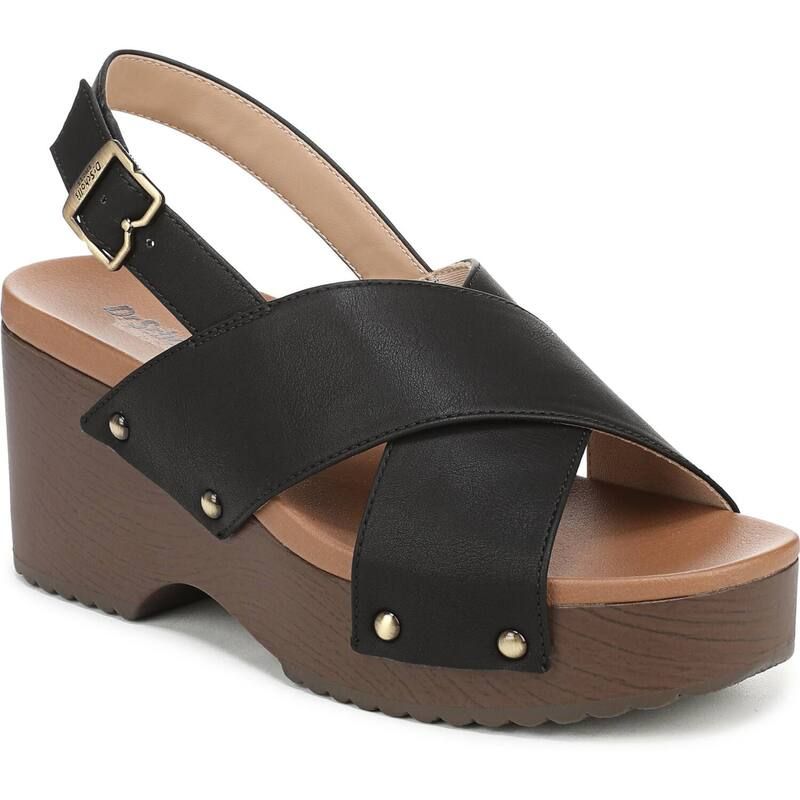 ドクター・ショール レディース シューズ サンダル Dr Scholls Weslee Womenslingback Wedge Sandals Black ブラック