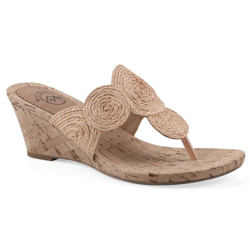 ホワイトマウンテン レディース シューズ サンダル White Mountain Womens Wedge Thong Sandals Apricot Nector アプリコット