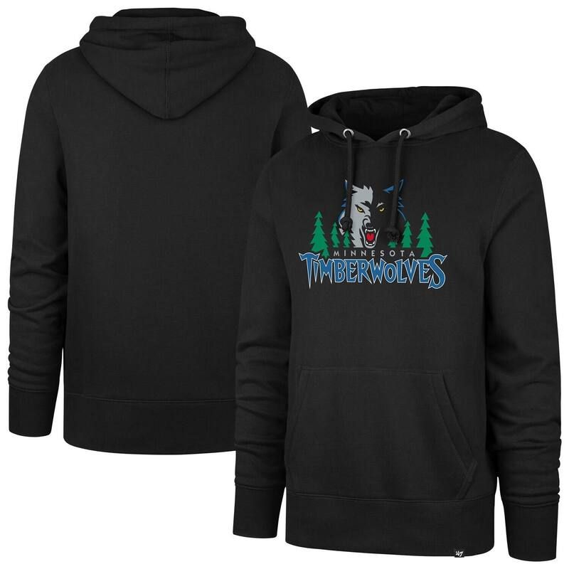 フォーティセブンブランド レディース トップス Tシャツ プリント パーカー 47 Brand Mens 47 Black Minnesota Timberwolves Imprint Headline Hoodie Mtw Black ブラック