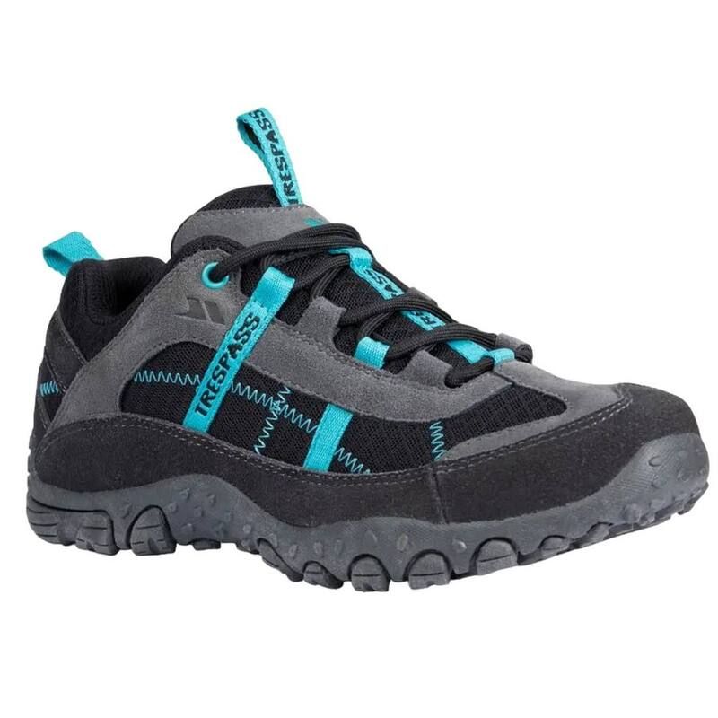 トレスパス レディース シューズ スニーカー Trespass WomensLadies Fellightweight Walking Shoes Charcoal And Teal チャコール