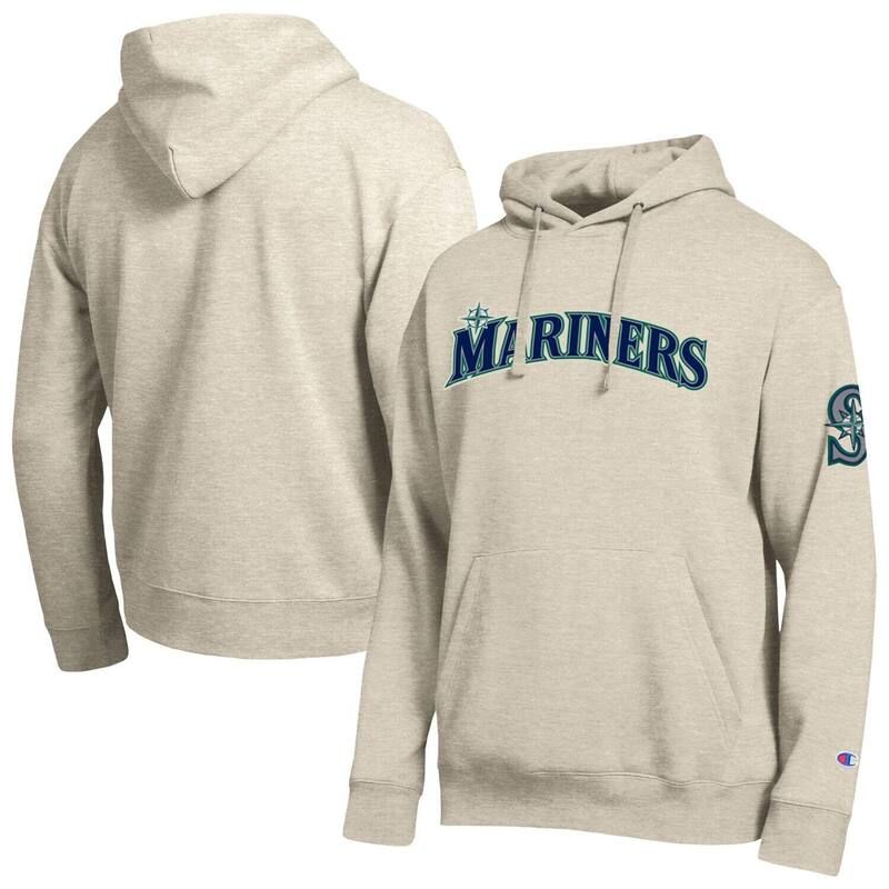 チャンピオン レディース トップス Tシャツ パーカー Mens Champion Oatmeal Seattle Mariners All Star Chenille Patchoodie Mns Multi マルチカラー