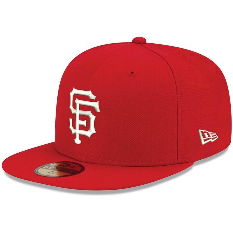 ニューエラ レディース アクセサリー 帽子 ロゴ Mens New Era Red San Francisco Giants Logo White 59FIFTY Fitted Hat Gnt Red レッド