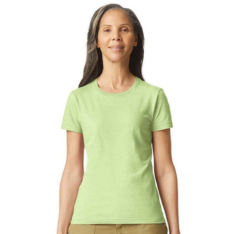 ギルダン レディース トップス Tシャツ コットン Gildan WomensLadiesoftstyle Plain Ringspun Cotton Fitted TShirt Pistachio