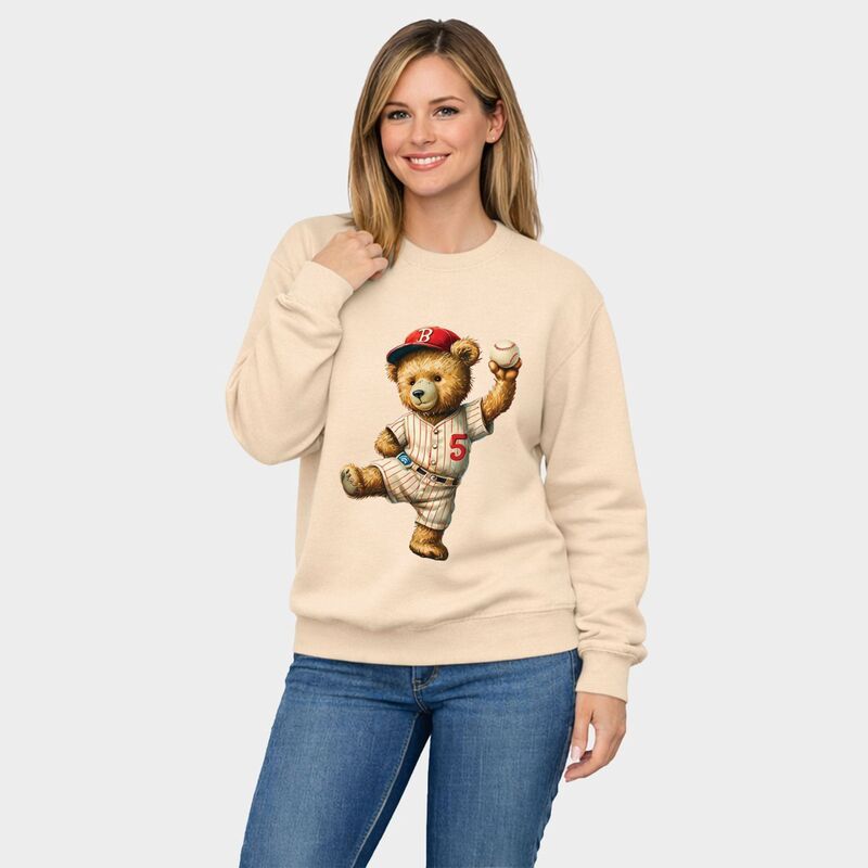 Simply Sage Market レディース トップス Tシャツ スウェット グラフィック Simply Sage Market Baseball Bear Womens Graphic Sweatshirt Dust