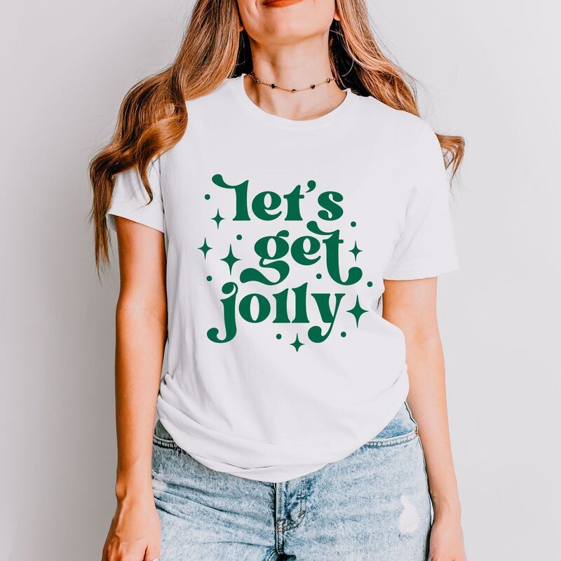 Simply Sage Market レディース トップス Tシャツ グラフィック Simply Sage Market Whimsicalets Get Jolly Womenshort Sleeve Graphic TShirt White ホワイト