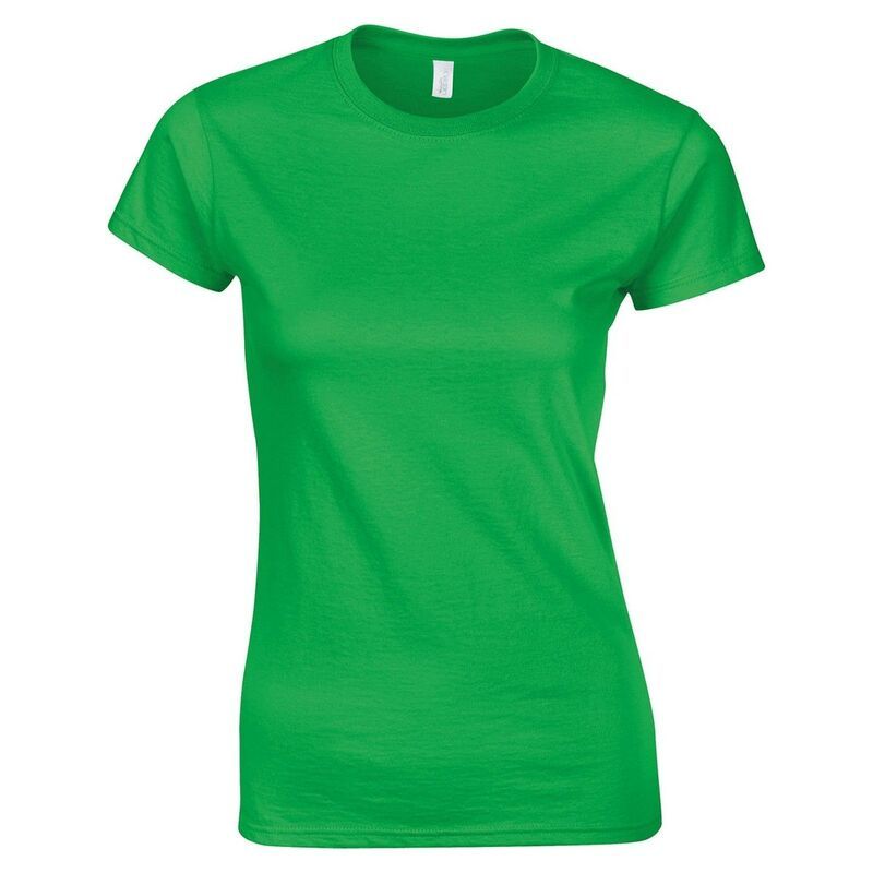 ギルダン レディース トップス Tシャツ コットン Gildan WomensLadiesoftstyle Plain Ringspun Cotton Fitted TShirt Irish Green グリーン