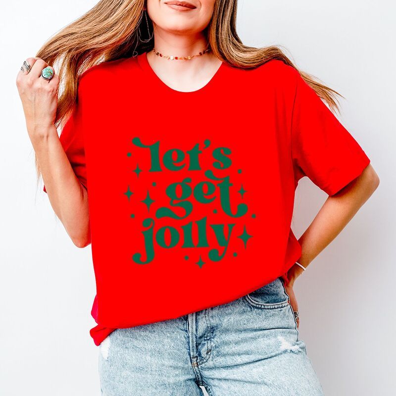 Simply Sage Market レディース トップス Tシャツ グラフィック Simply Sage Market Whimsicalets Get Jolly Womenshort Sleeve Graphic TShirt Red レッド