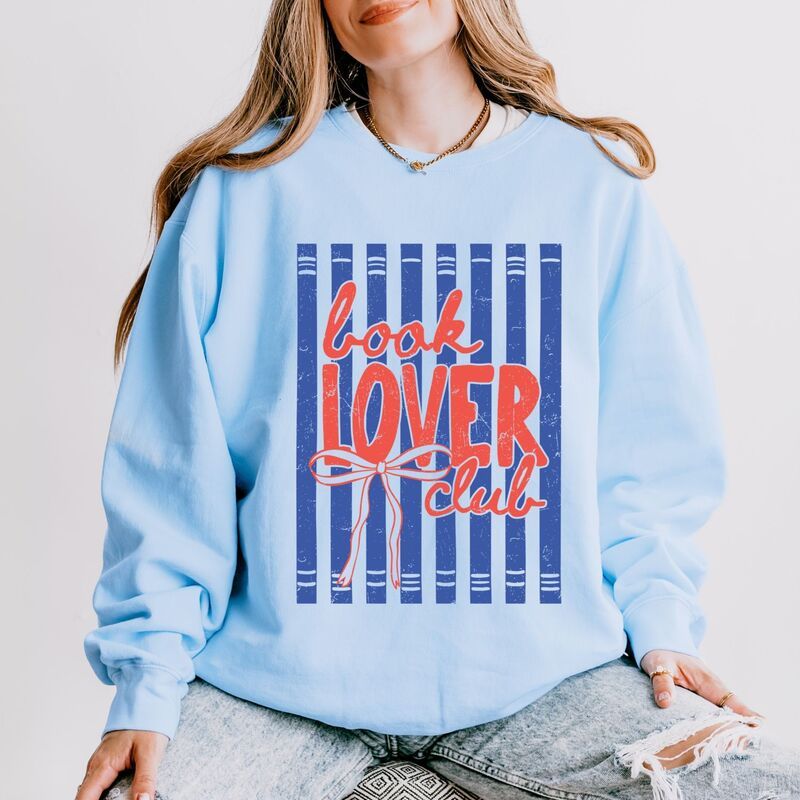 Simply Sage Market レディース トップス Tシャツ スウェット Simply Sage Market Book Lover Club Stripes Womens Lightweight Garment Dyed Sweatshirt Hyd 10,345円