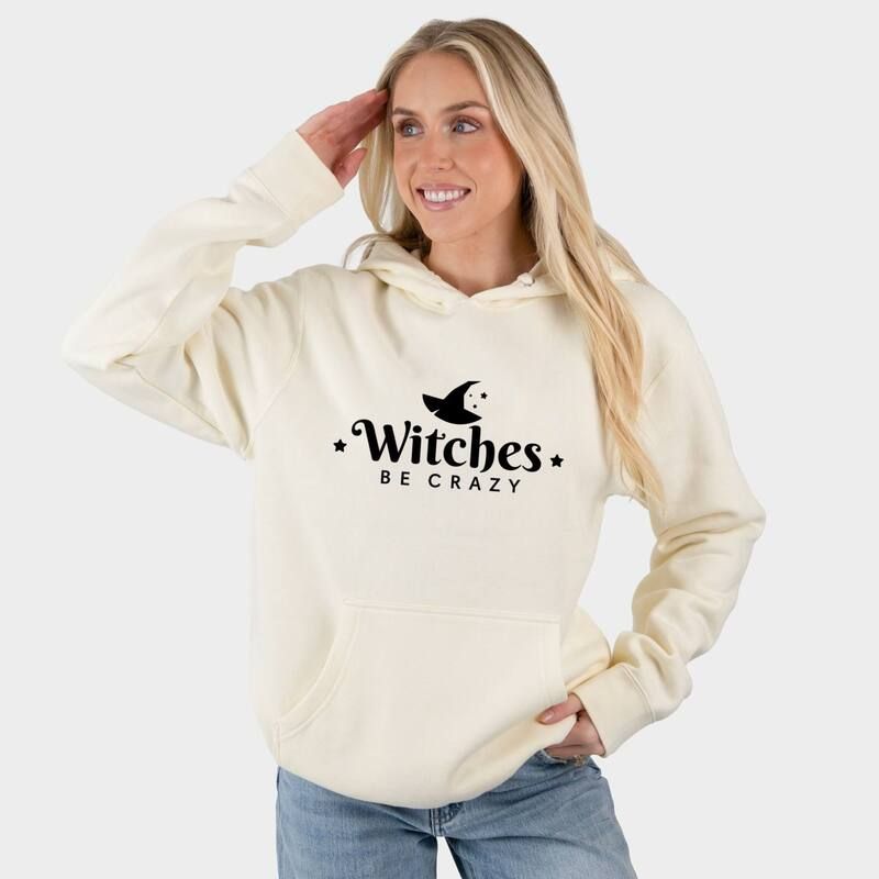 Simply Sage Market レディース トップス Tシャツ パーカー グラフィック Simply Sage Market Witches Be Crazy Hat Womens Graphic Hoodie Cream クリーム