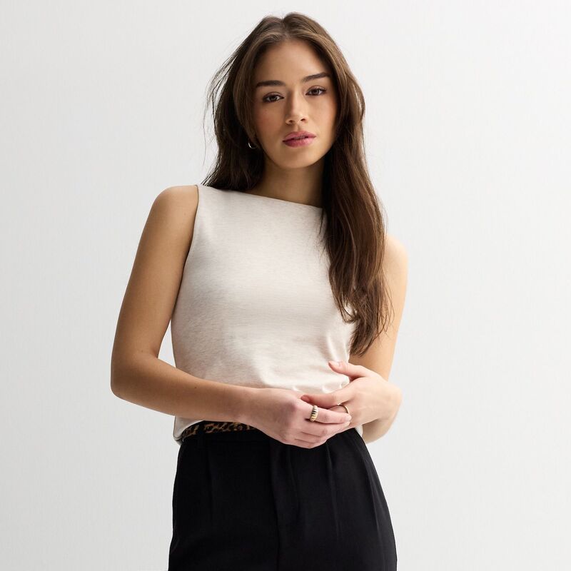 エスオー レディース トップス Tシャツ Juniors SO Boatneck Tank Top Oatmeal Heather ヘザー
