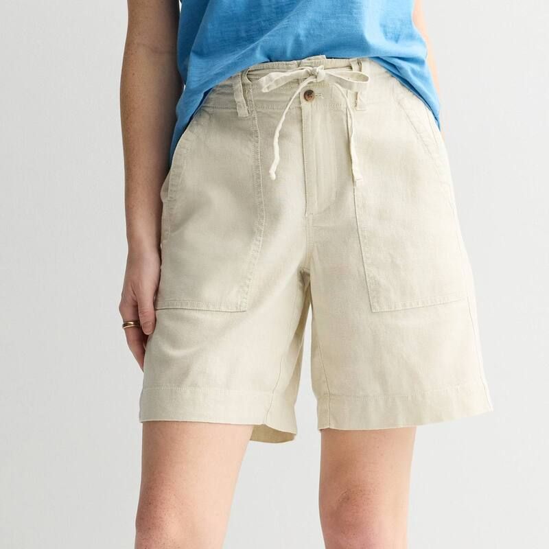 ソノマ レディース ボトムス ハーフパンツ・ショーツ ショートパンツ リネン Womensonoma Goods For Life High Rise Linen Bermuda Shorts Lanie Beige ベージュ