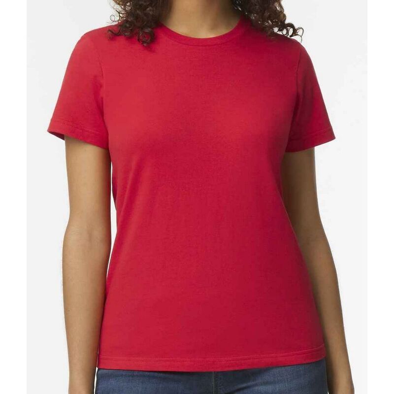 ギルダン レディース トップス Tシャツ Gildan WomensLadiesoft MidweightShirt Red レッド
