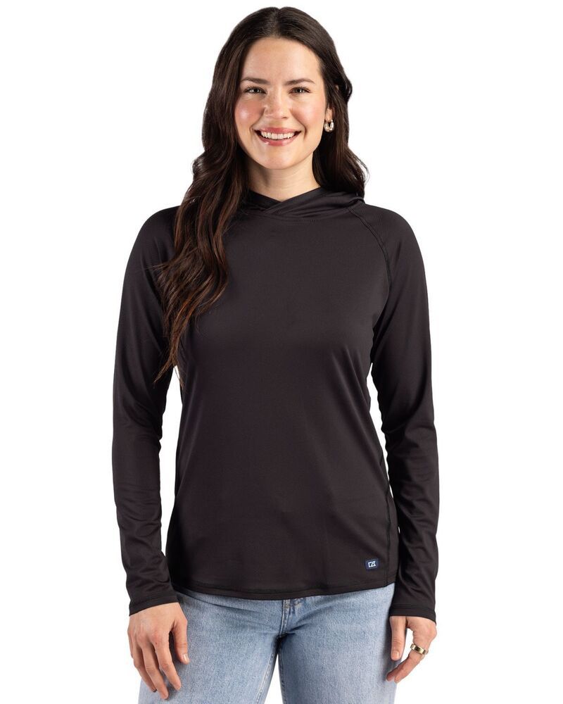 カッターアンドバック レディース アウター ニット・セーター Cutter Buck Prospect Epiconfidence Recycled Womens Hooded Pullover Black ブラック