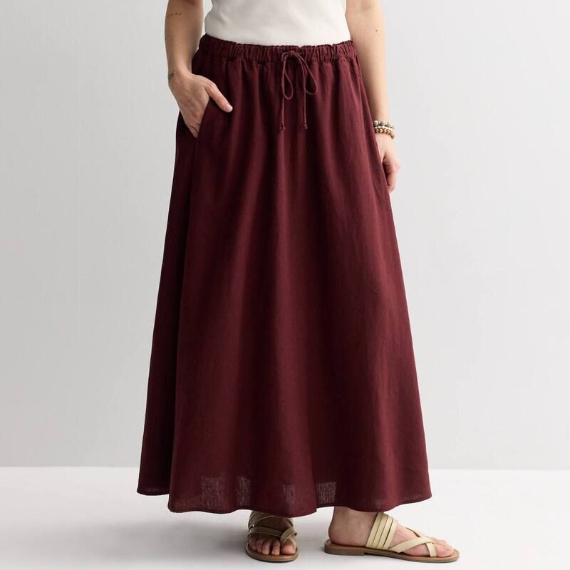 ソノマ レディース ボトムスカート リネン マキシ Sonoma Goods For Life Linen Maxi Skirt Proteus Plum プラム