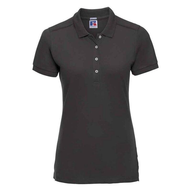 ラッセルアスレチック レディース トップス Tシャツ ポロシャツ Russell Athletic Russell WomensLadies Pique Stretch Polo Shirt Black ブラック