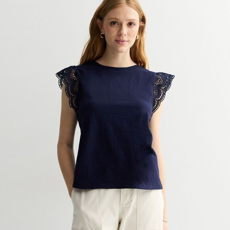 ソノマ レディース トップス Tシャツ ニット Womensonoma Goods For Lifeyelet Sleeve Knitop Midnight Madness