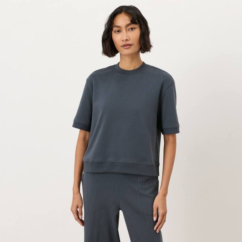 パクト レディース トップス Tシャツ スウェット コットン Pact Organicotton Airplane Sweatshirtee Steel Blue ブルー
