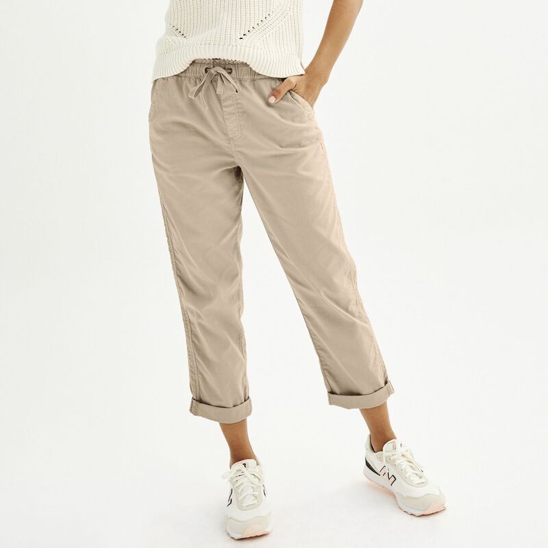 ソノマ レディース ボトムス カジュアルパンツ キャップ Womensonoma Goods For Lifeasy Paper Bag Waist Capri Mocha Froth モカ