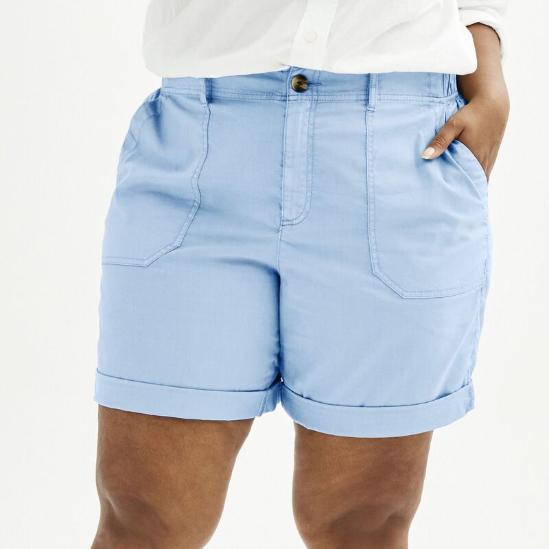 ソノマ レディース ボトムス ハーフパンツ・ショーツ プラスサイズ ショートパンツ Plusize Sonoma Goods For Life Utility Bermuda Shortsoft Blue ブルー