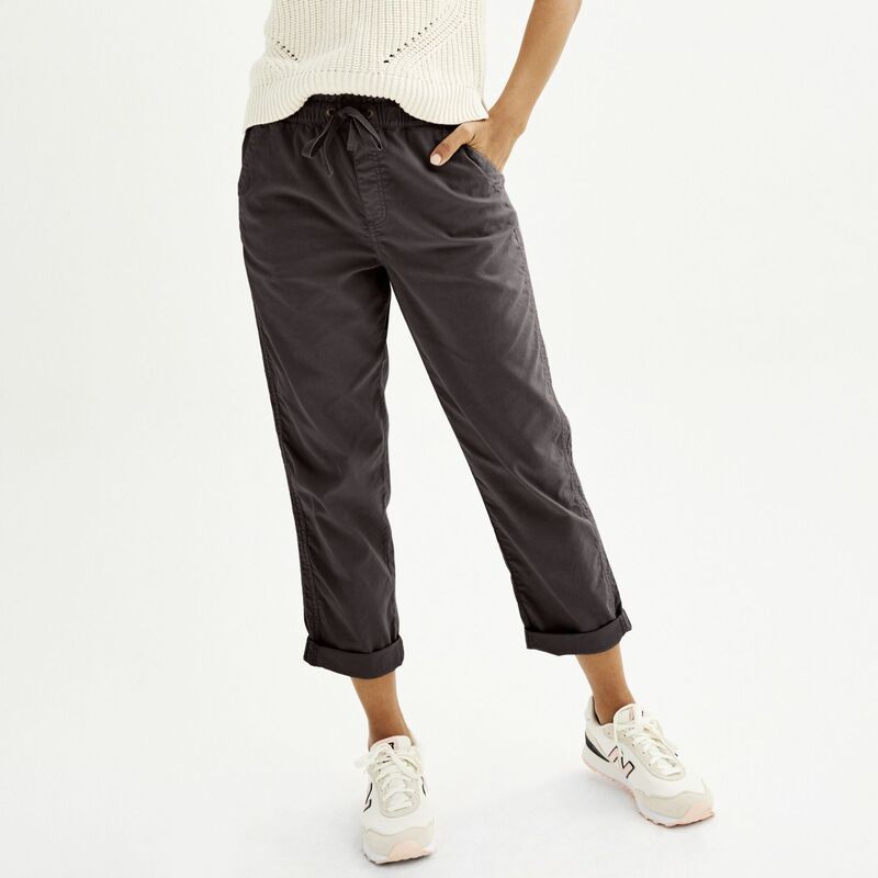 ソノマ レディース ボトムス カジュアルパンツ キャップ Womensonoma Goods For Lifeasy Paper Bag Waist Capri Dark Brown ブラウン