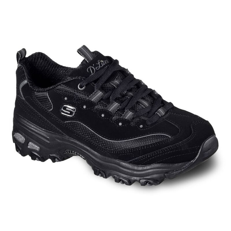 スケッチャーズ レディース シューズ スニーカー Skechers DLites Biggest Fan Womens Athletic Shoes Black ブラック